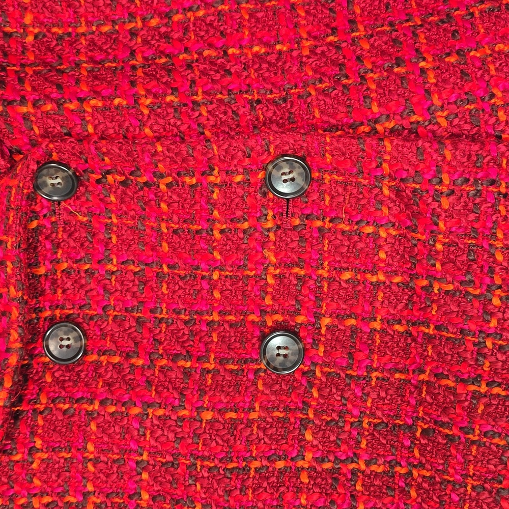 Talbots Women's Red Tweed Jacket - Picture 3 of 6